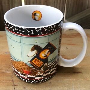 Vintage D is For Dogs Coffee Mug with Dog Bones Allover by Lang Mugs Size 12oz